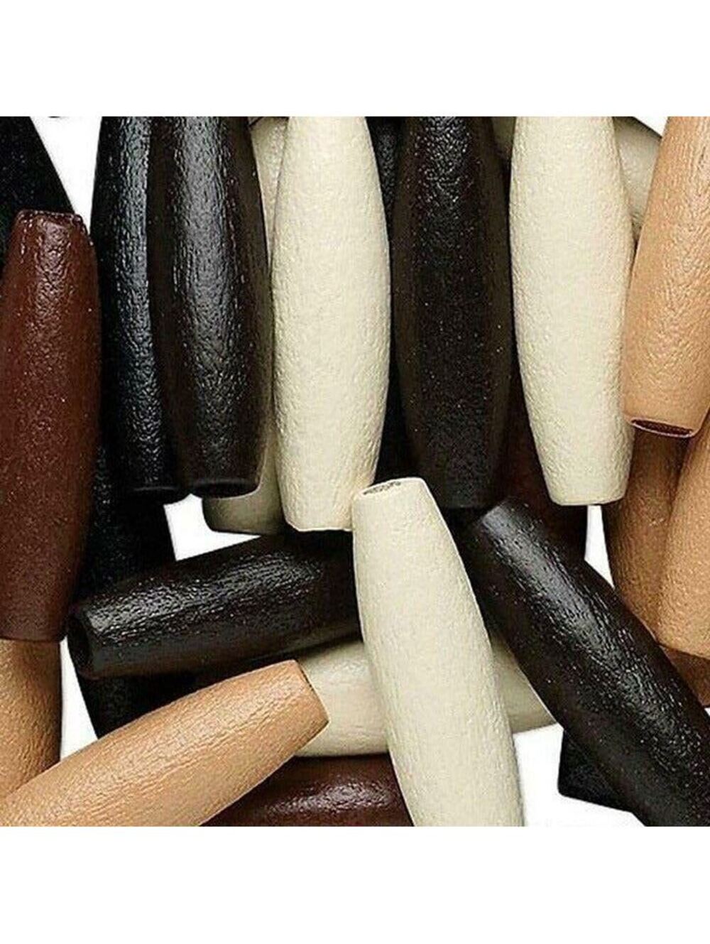 100 Earth Tone Wood Beads 30mm Long Wholesale Lot